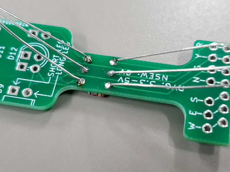 Resistors folded legs
