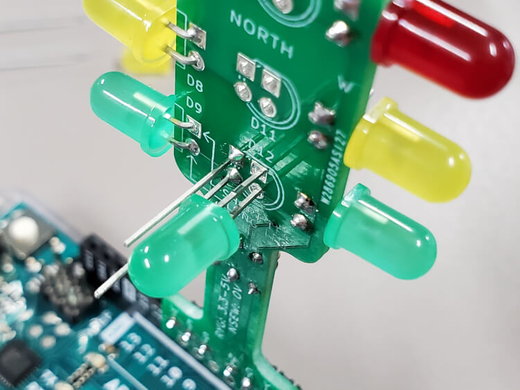 LEDs soldered