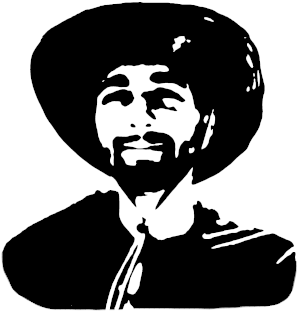 Author's silhouette, Richard Stallman style.